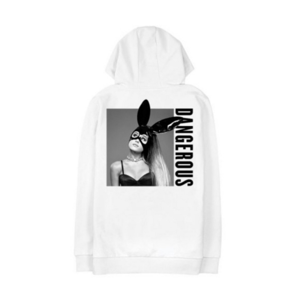 Ariana Grande Dangerous‎ Woman Tour Bunny White Pullover Hoodie